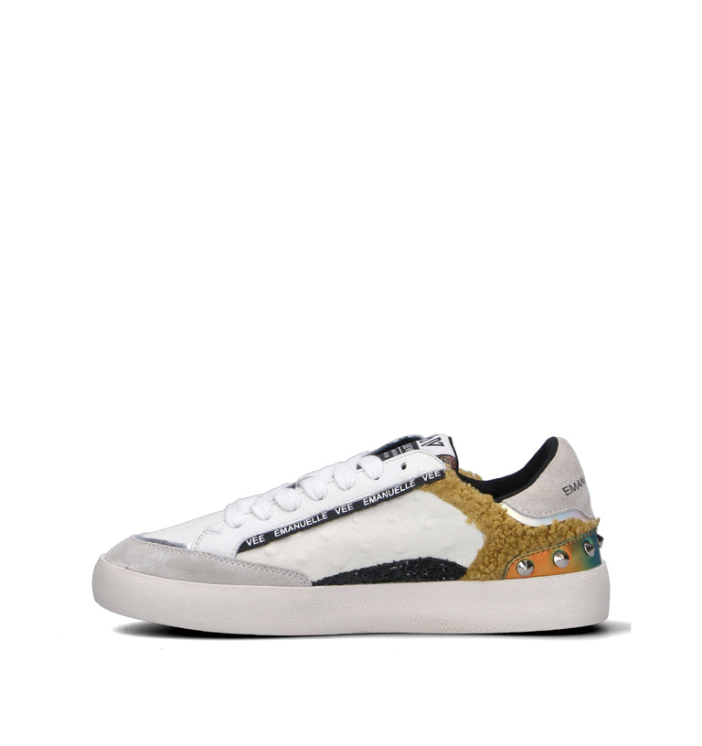 EMANUELLE VEE Sneaker donna bianca in pelle