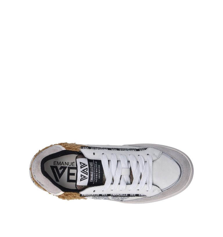 EMANUELLE VEE Sneaker donna bianca in pelle