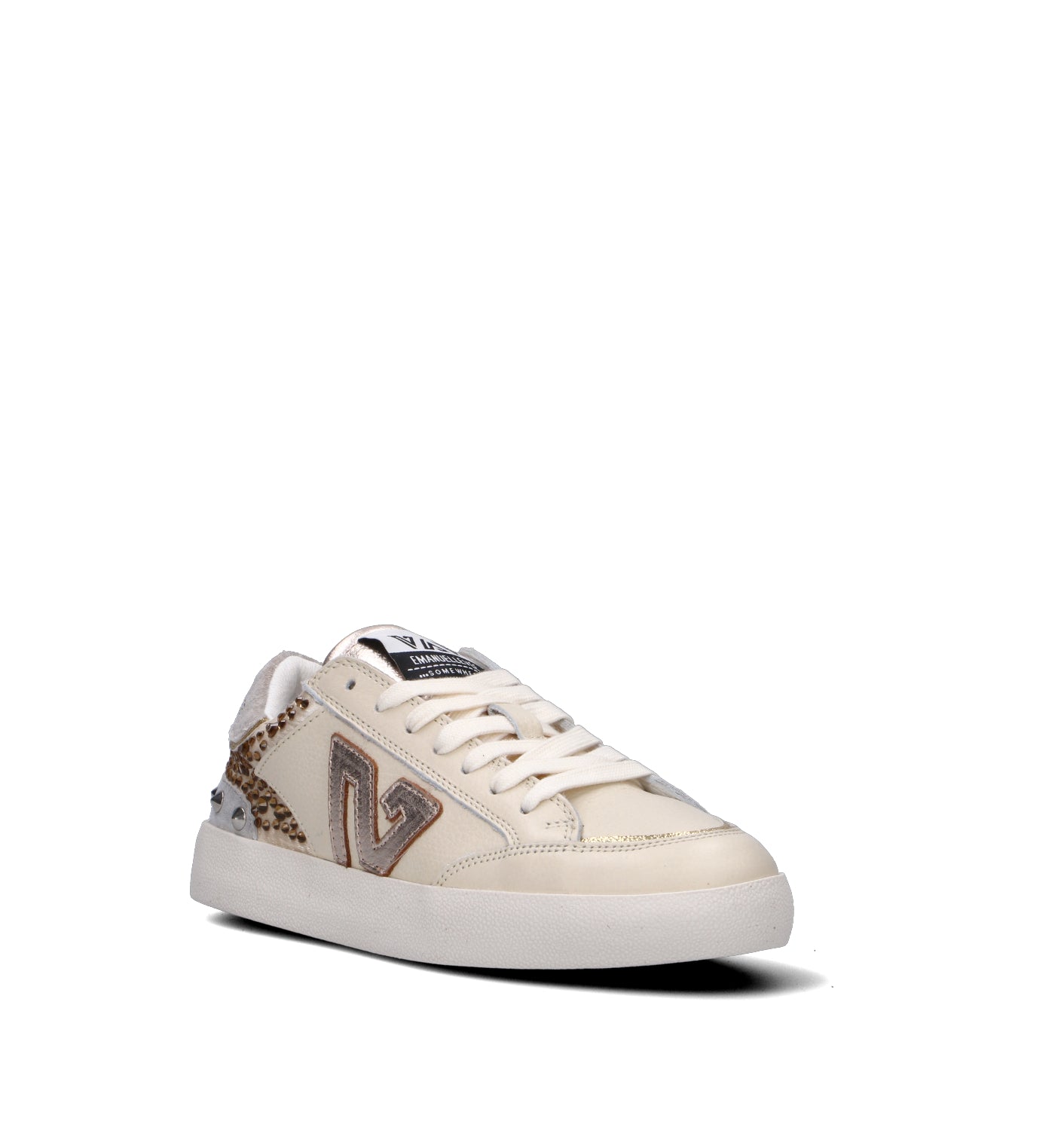 EMANUELLE VEE Sneaker donna avorio in pelle