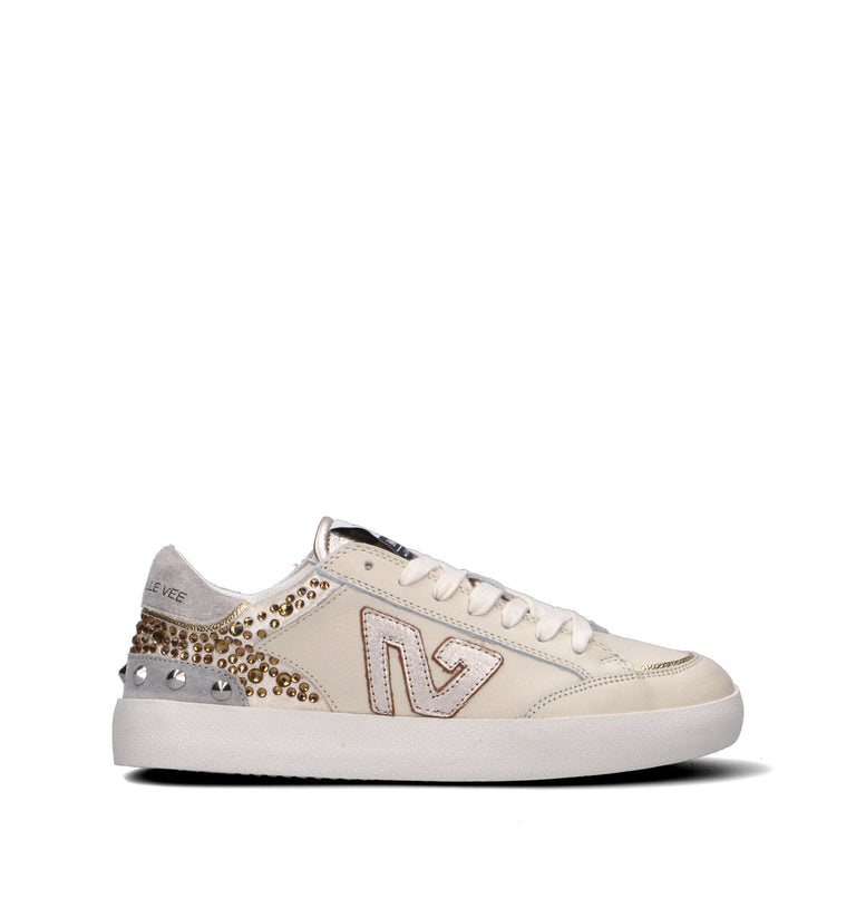 EMANUELLE VEE Sneaker donna avorio in pelle