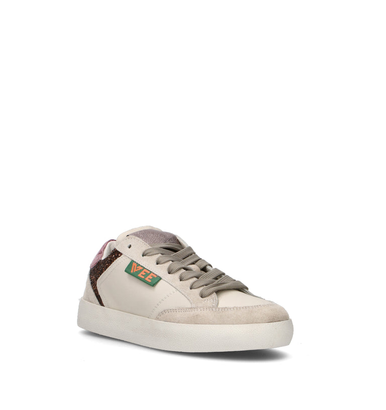 EMANUELLE VEE Sneaker donna bianca in pelle