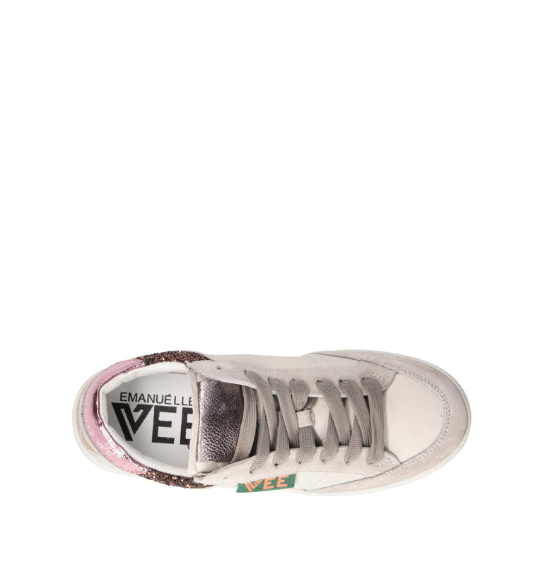 EMANUELLE VEE Sneaker donna bianca in pelle