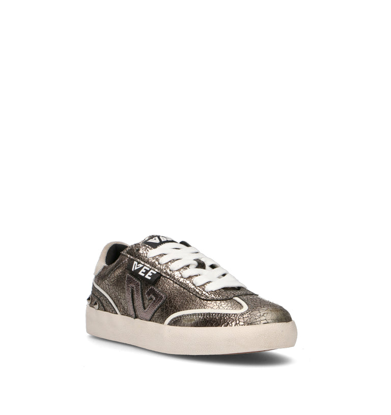 EMANUELLE VEE Sneaker donna peltro in pelle
