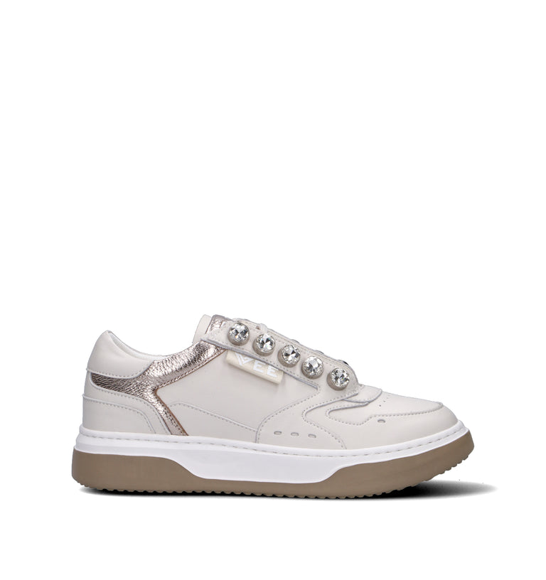 EMANUELLE VEE Sneaker donna bianca in pelle
