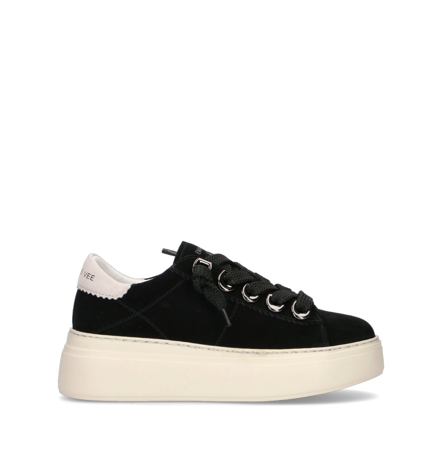 EMANUELLE VEE Sneaker donna nera in suede