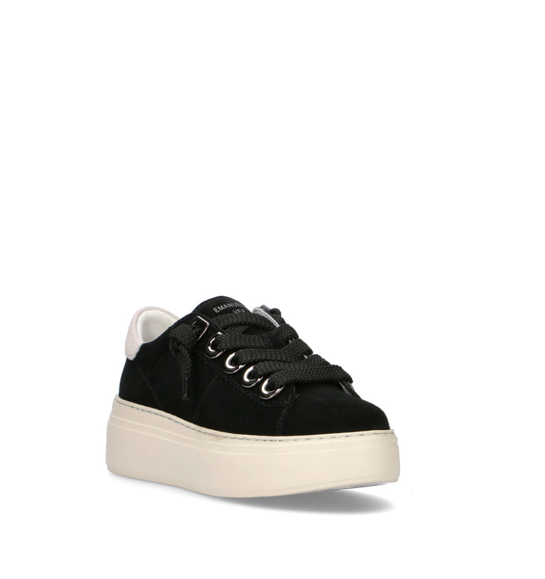 EMANUELLE VEE Sneaker donna nera in suede