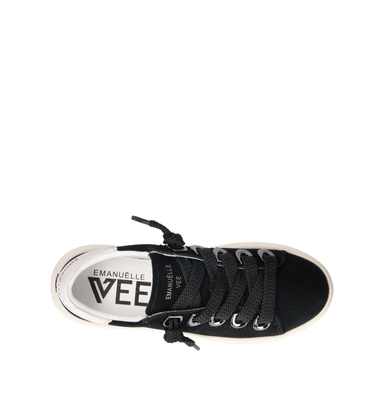 EMANUELLE VEE Sneaker donna nera in suede