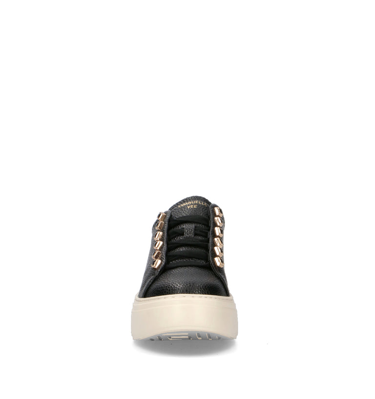 EMANUELLE VEE Sneaker donna nera in pelle
