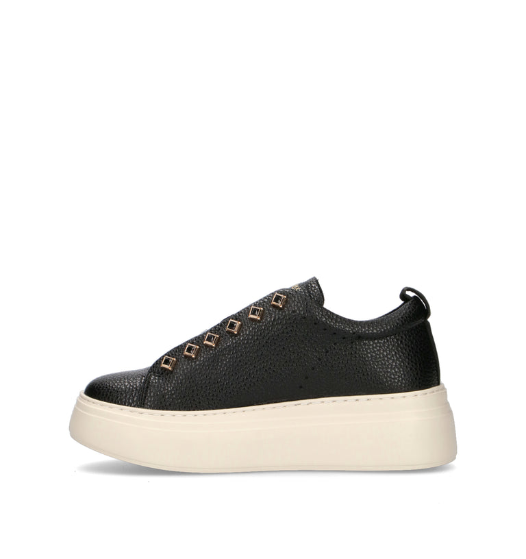 EMANUELLE VEE Sneaker donna nera in pelle