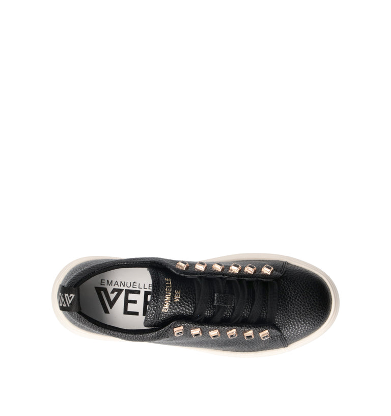 EMANUELLE VEE Sneaker donna nera in pelle