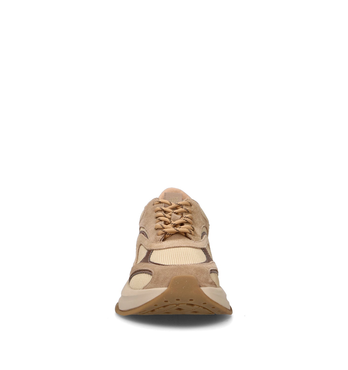 EMANUELLE VEE Sneaker donna beige in pelle