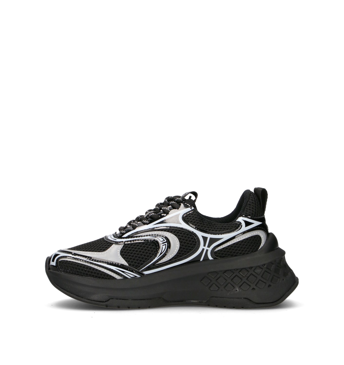 EMANUELLE VEE Sneaker donna nera in pelle