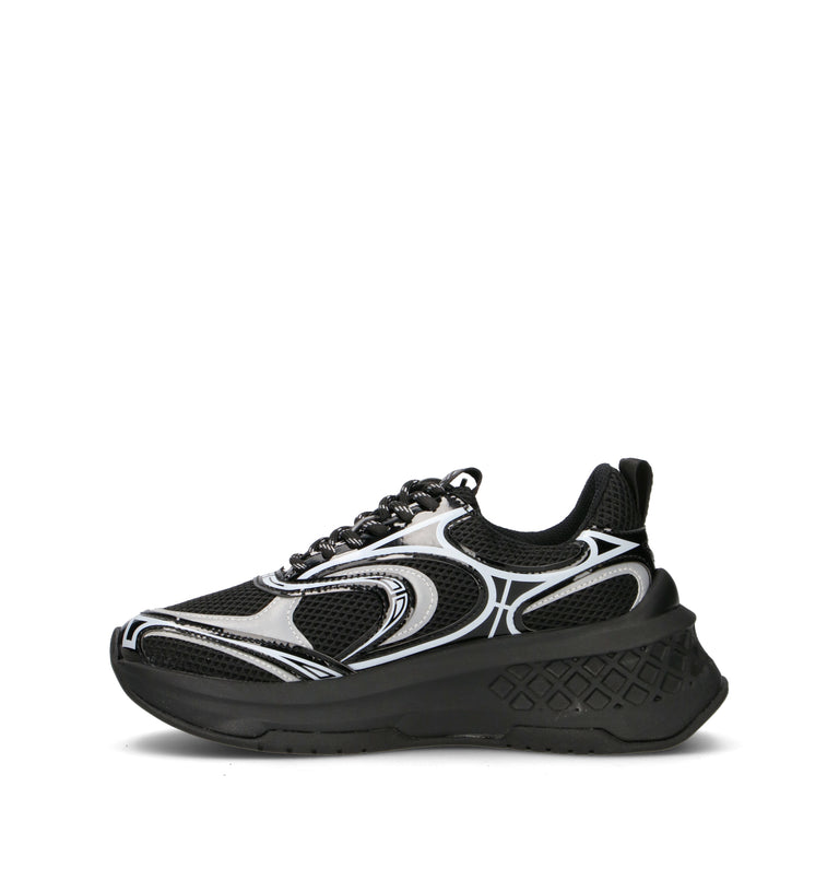 EMANUELLE VEE Sneaker donna nera in pelle