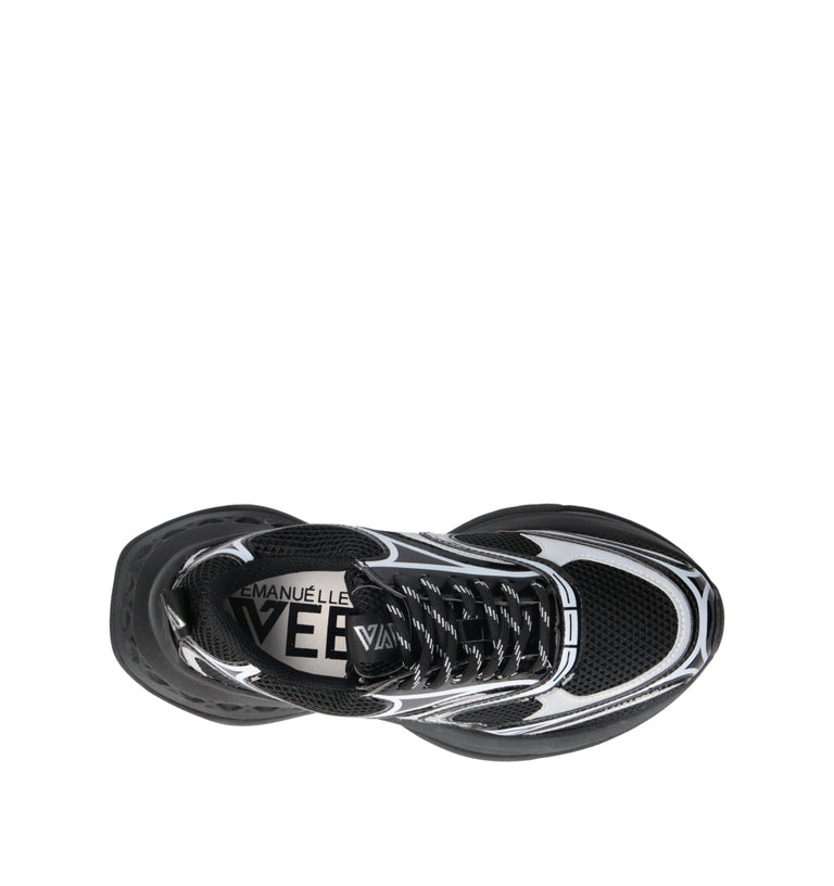 EMANUELLE VEE Sneaker donna nera in pelle