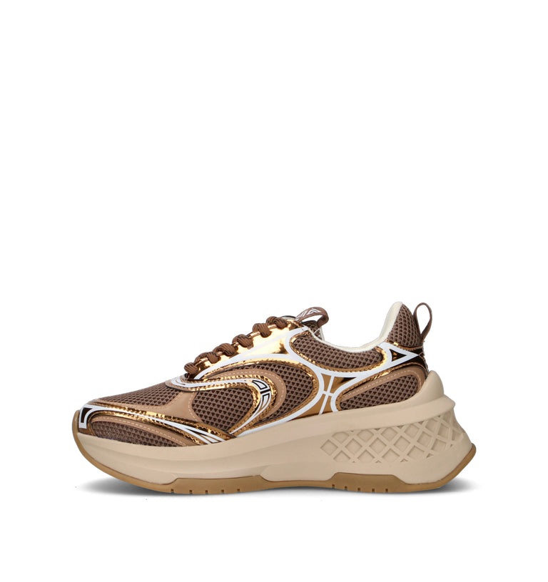 EMANUELLE VEE Sneaker donna bronzo in pelle