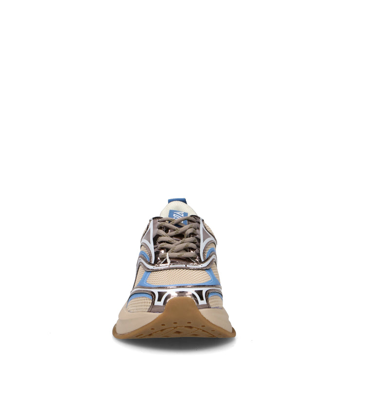 EMANUELLE VEE Sneaker donna beige in pelle