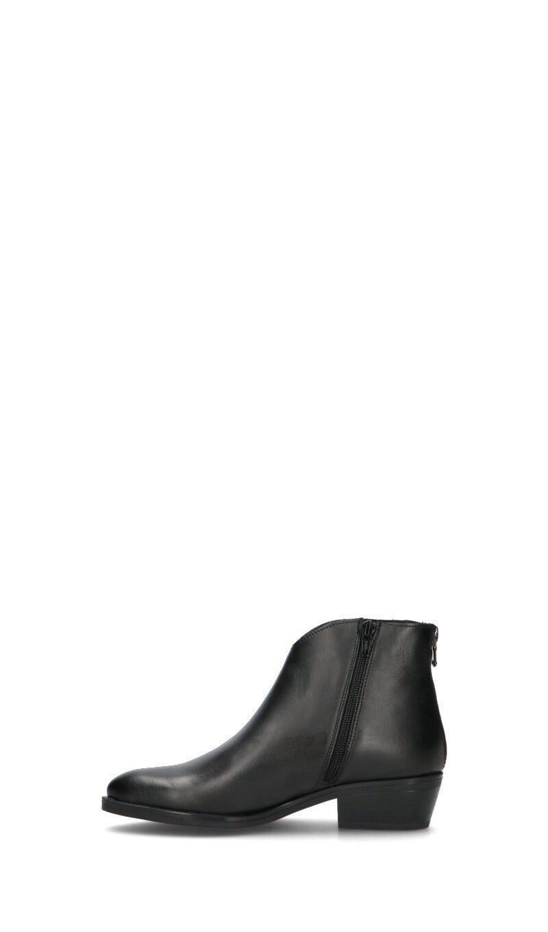 VARIOPINTO Tronchetto donna nero in pelle