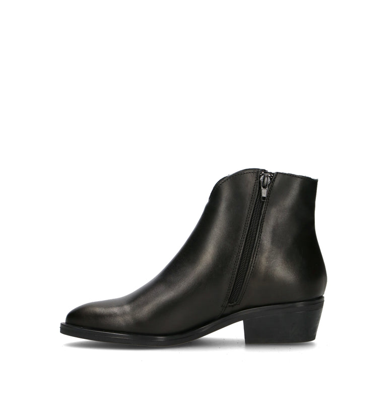 VARIOPINTO Tronchetto donna nero in pelle