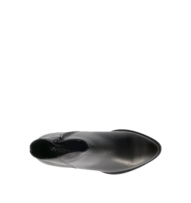 VARIOPINTO Tronchetto donna nero in pelle