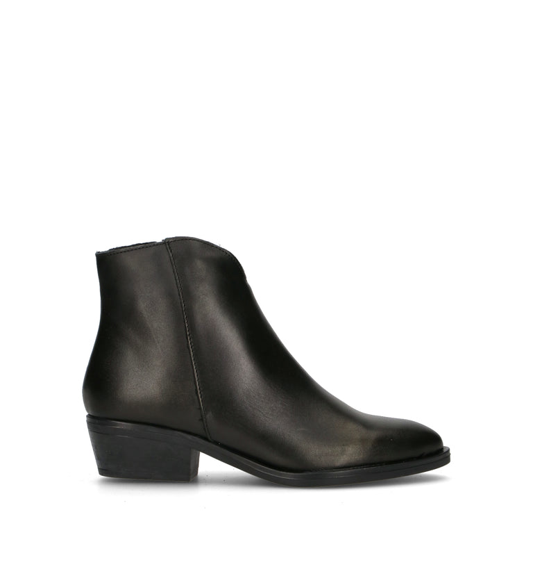 VARIOPINTO Tronchetto donna nero in pelle