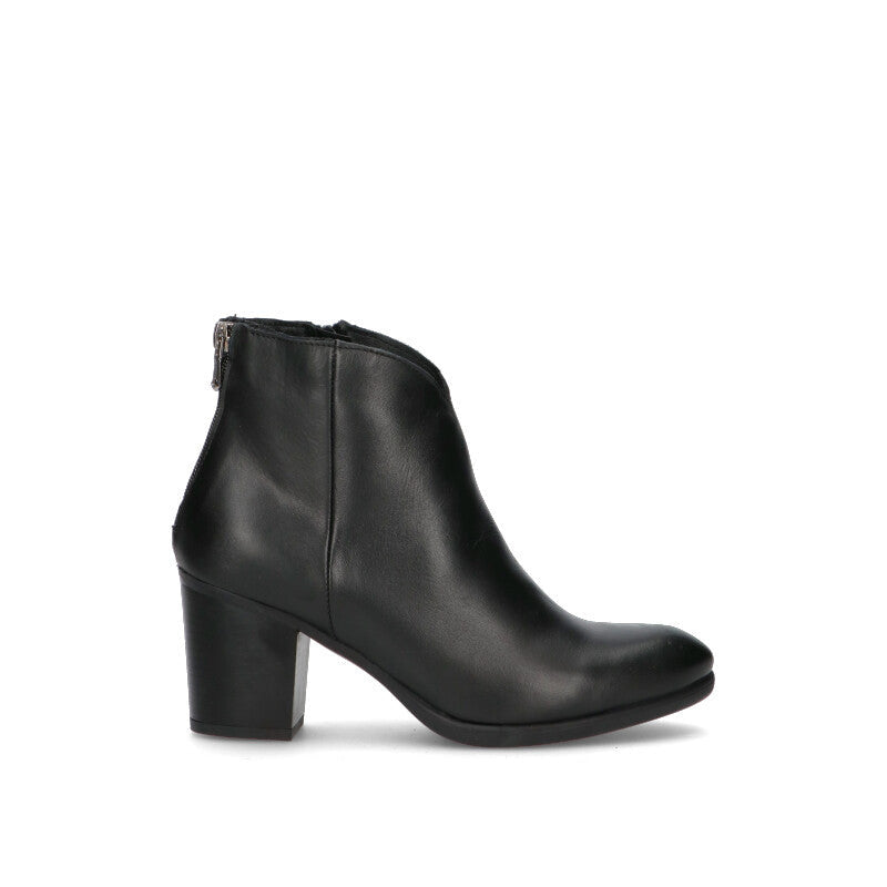 VARIOPINTO Tronchetto donna nero in pelle