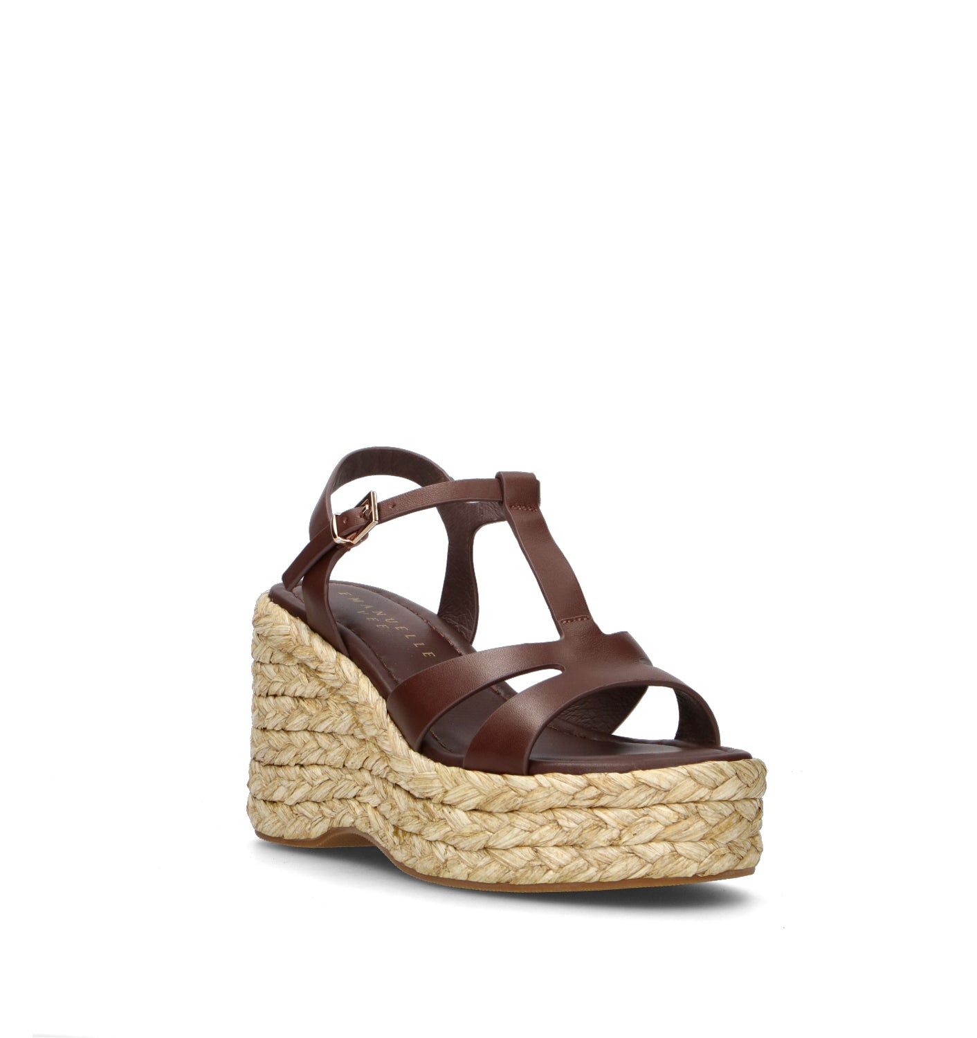 EMANUELLE VEE Sandalo donna marrone in pelle