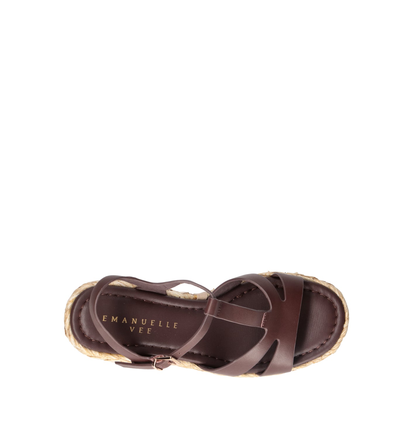 EMANUELLE VEE Sandalo donna marrone in pelle