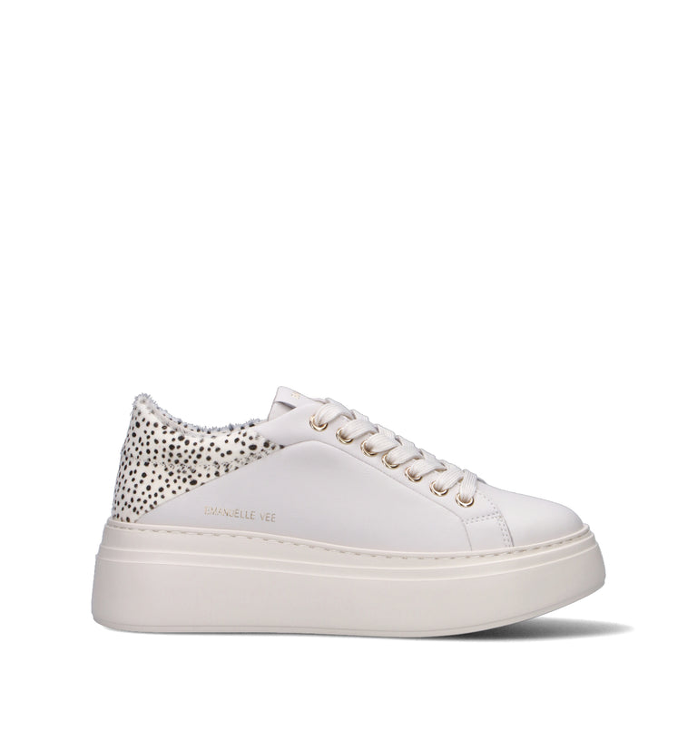 EMANUELLE VEE Sneaker donna bianca in pelle