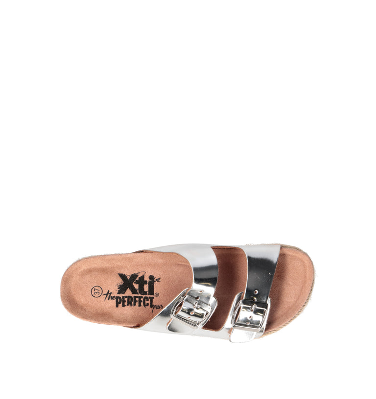XTI FOOTWEAR Ciabatta donna platino