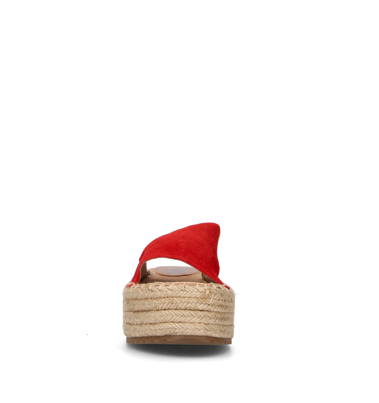 XTI FOOTWEAR Ciabatta donna rossa in suede