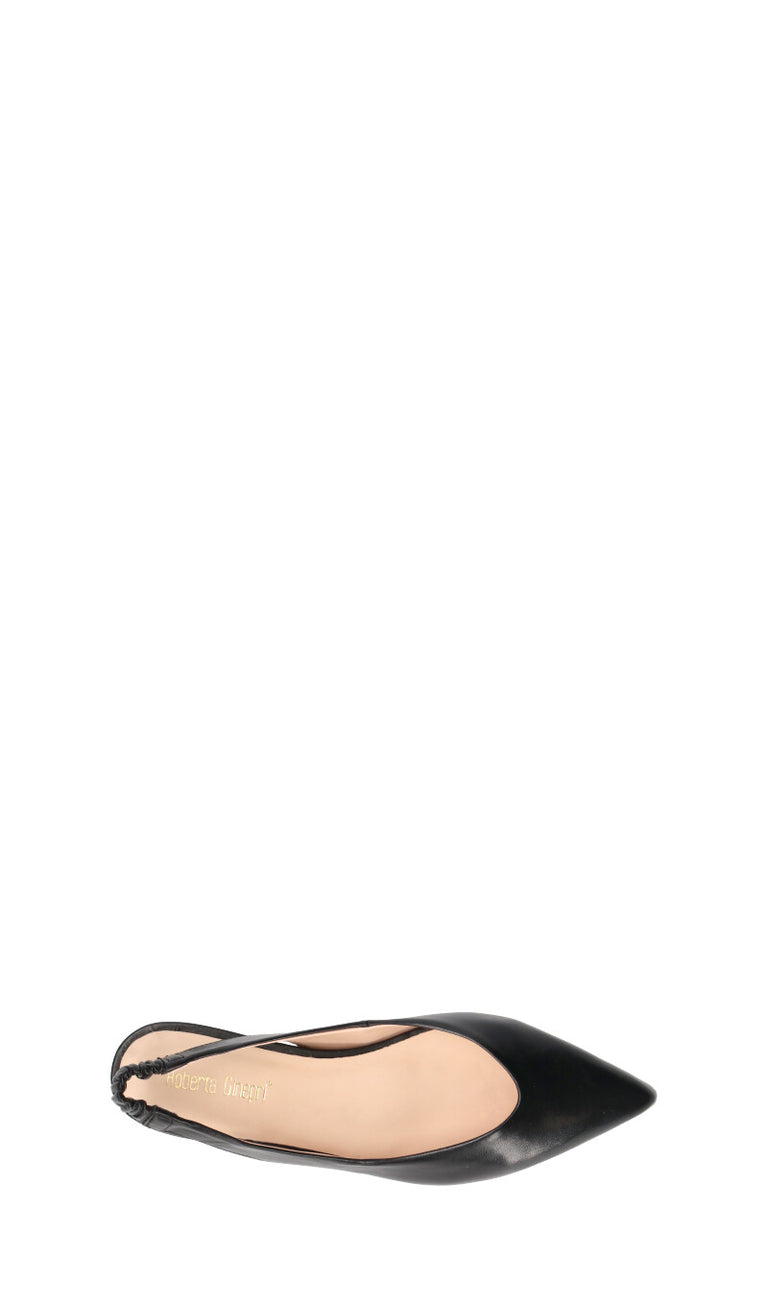 ROBERTA GINEPRI Slingback donna nera in pelle