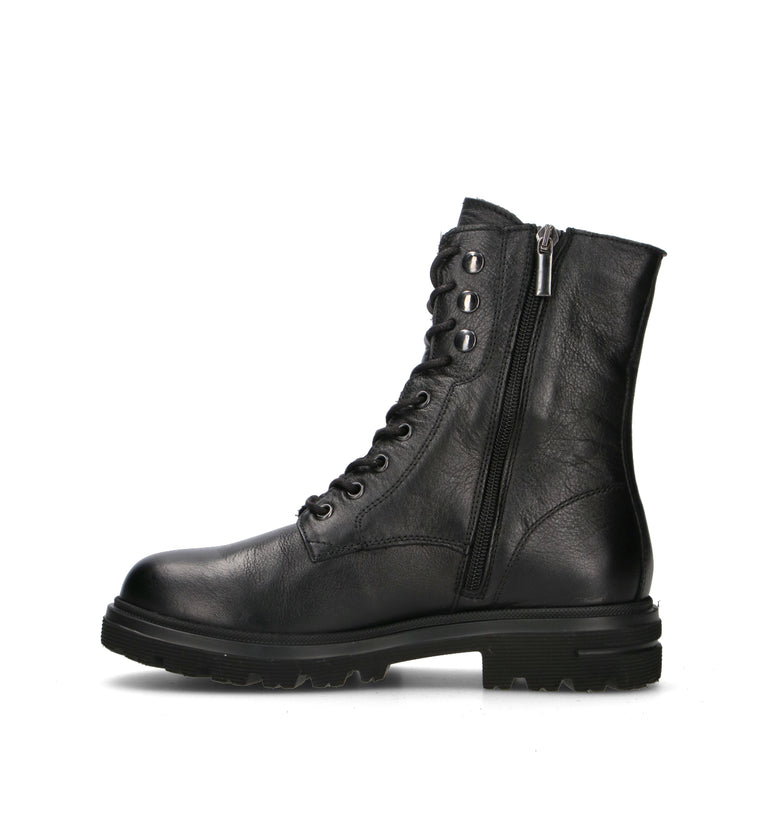 VALLEVERDE Anfibio donna nero in pelle