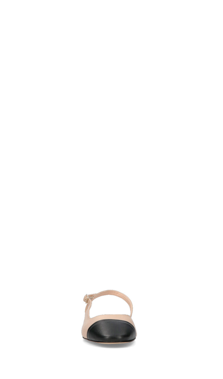 ROBERTA GINEPRI Slingback donna beige/nera in pelle