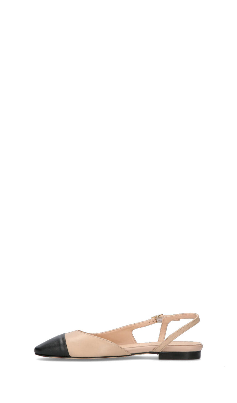 ROBERTA GINEPRI Slingback donna beige/nera in pelle