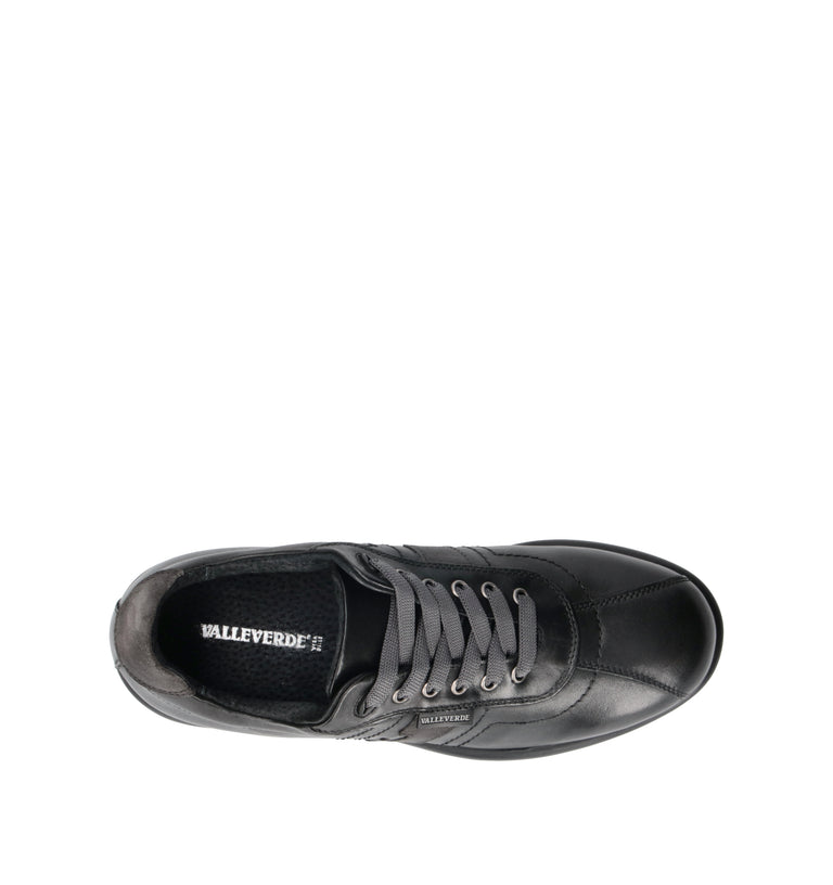 VALLEVERDE Sneaker uomo nera in pelle