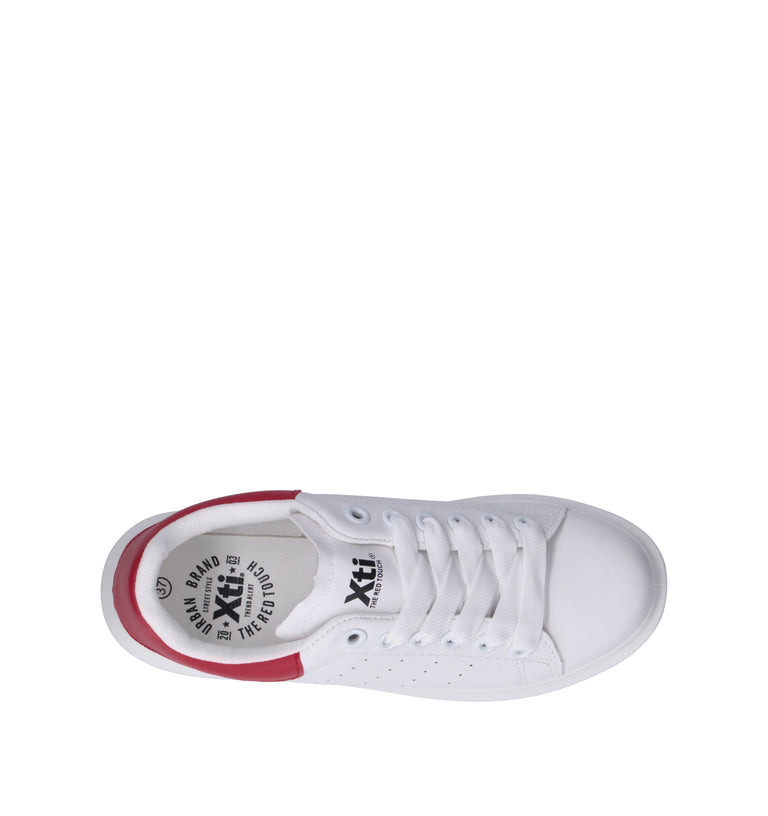 XTI FOOTWEAR Sneaker donna bianca/rossa