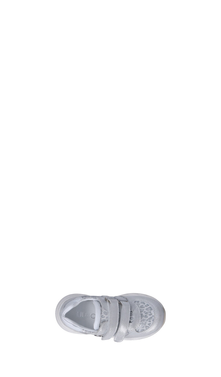 LIU JO Sneaker bimba argento in pelle