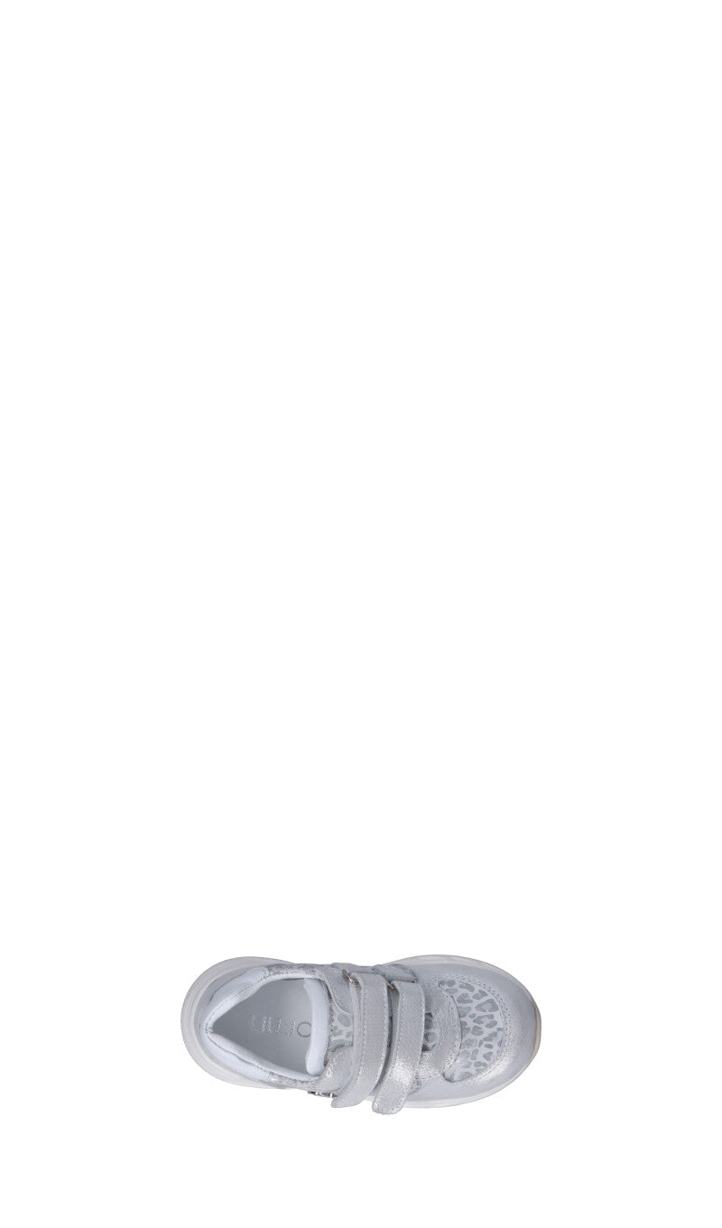 LIU JO Sneaker bimba argento in pelle