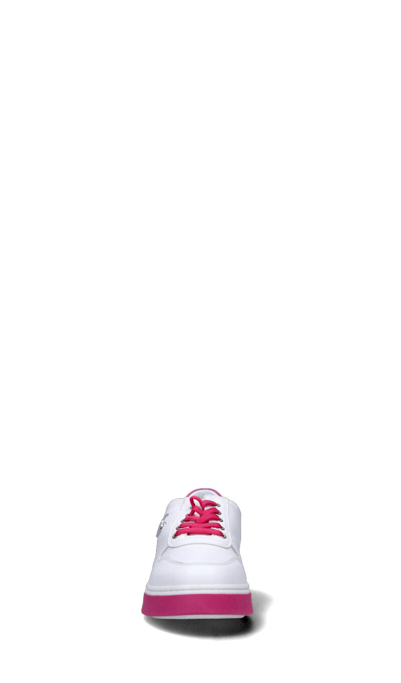 LIU JO Sneaker ragazza bianca/fucsia in pelle