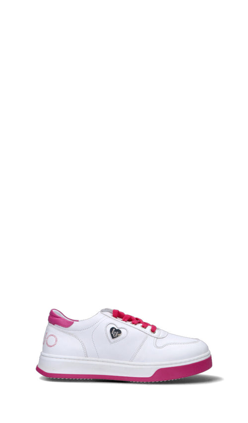 LIU JO Sneaker ragazza bianca/fucsia in pelle