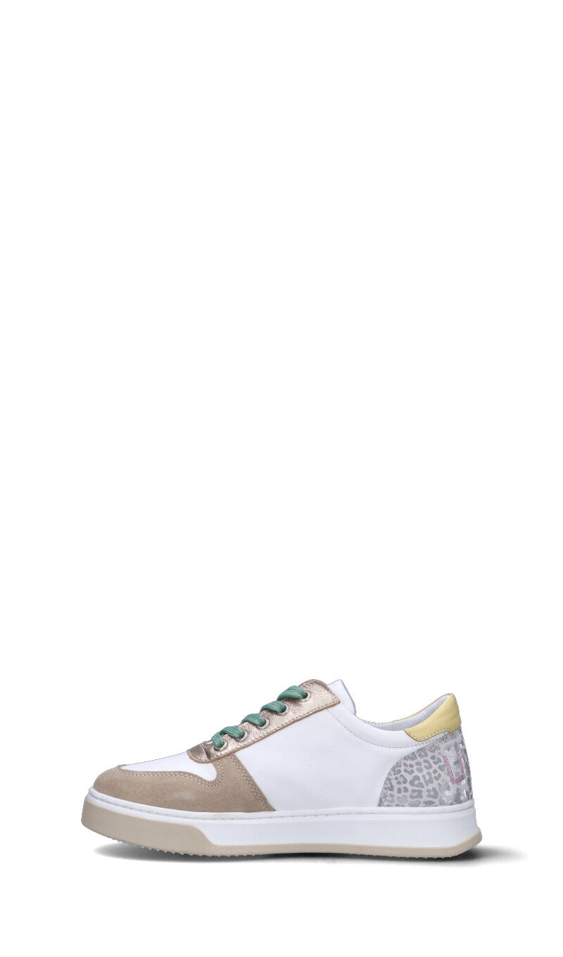 LIU JO Sneaker ragazza bianca/beige/gialla in pelle
