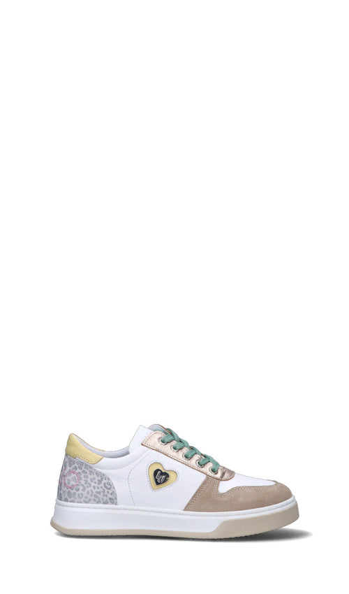 LIU JO Sneaker ragazza bianca/beige/gialla in pelle