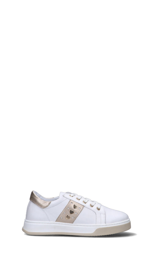 LIU JO Sneaker ragazza bianca/oro in pelle