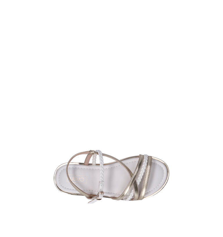 LIU JO Sandalo ragazza bianco/oro