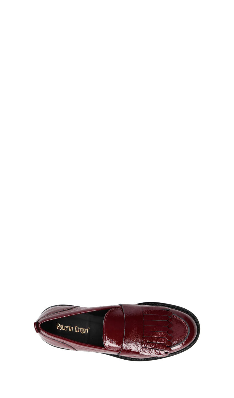 ROBERTA GINEPRI Mocassino donna bordeaux in pelle