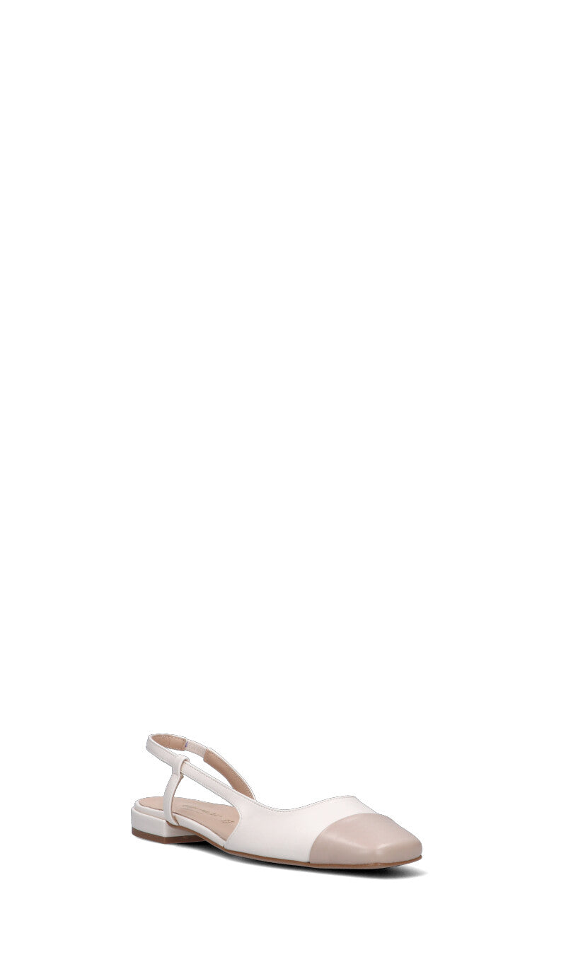 REBECCA VAN DIK Slingback donna bianca/nude