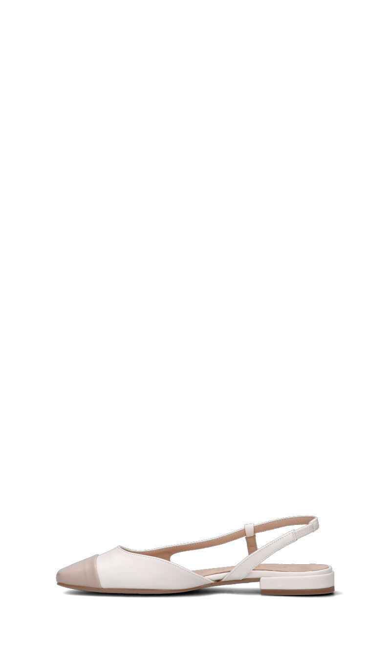 REBECCA VAN DIK Slingback donna bianca/nude