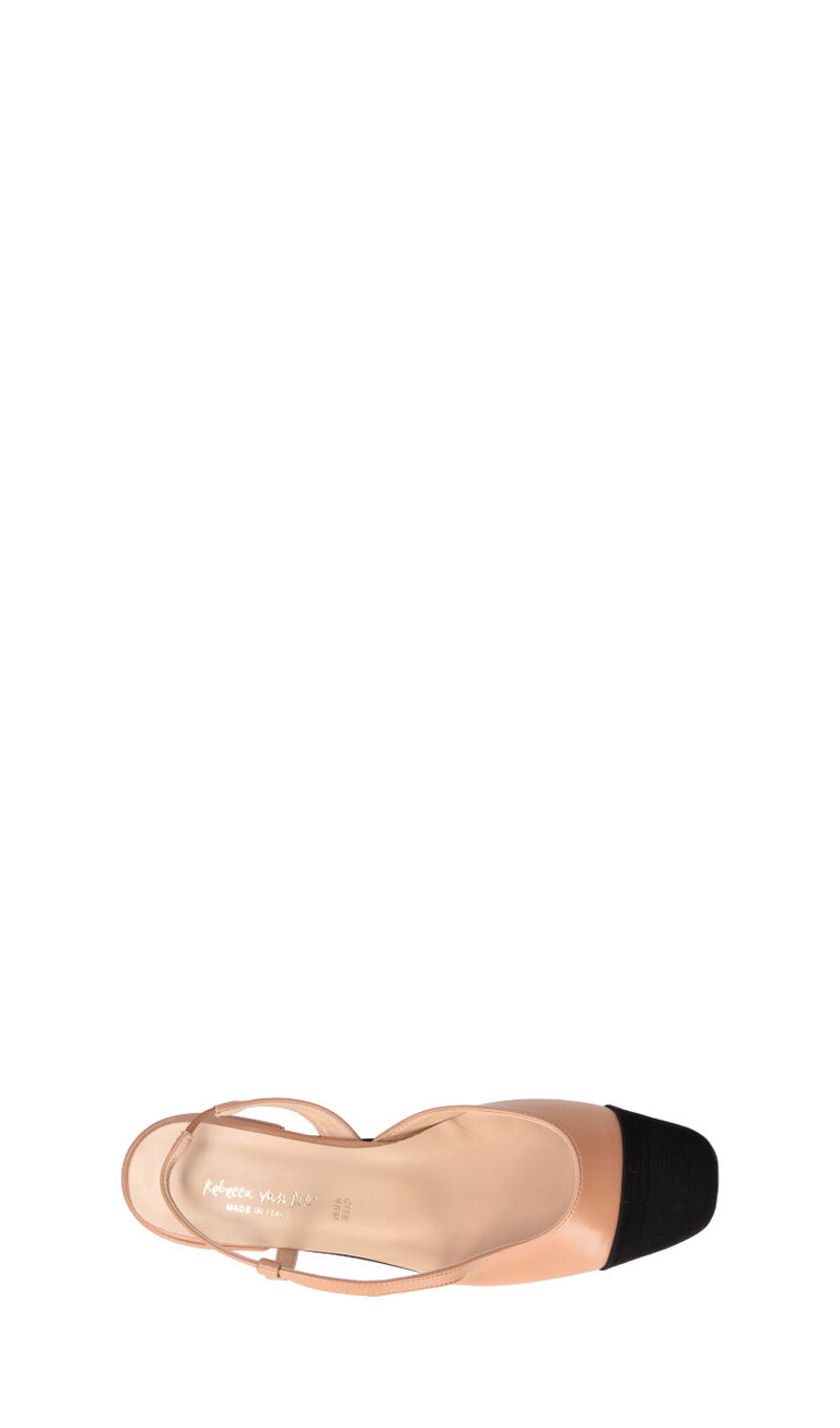 REBECCA VAN DIK Slingback donna beige/nera