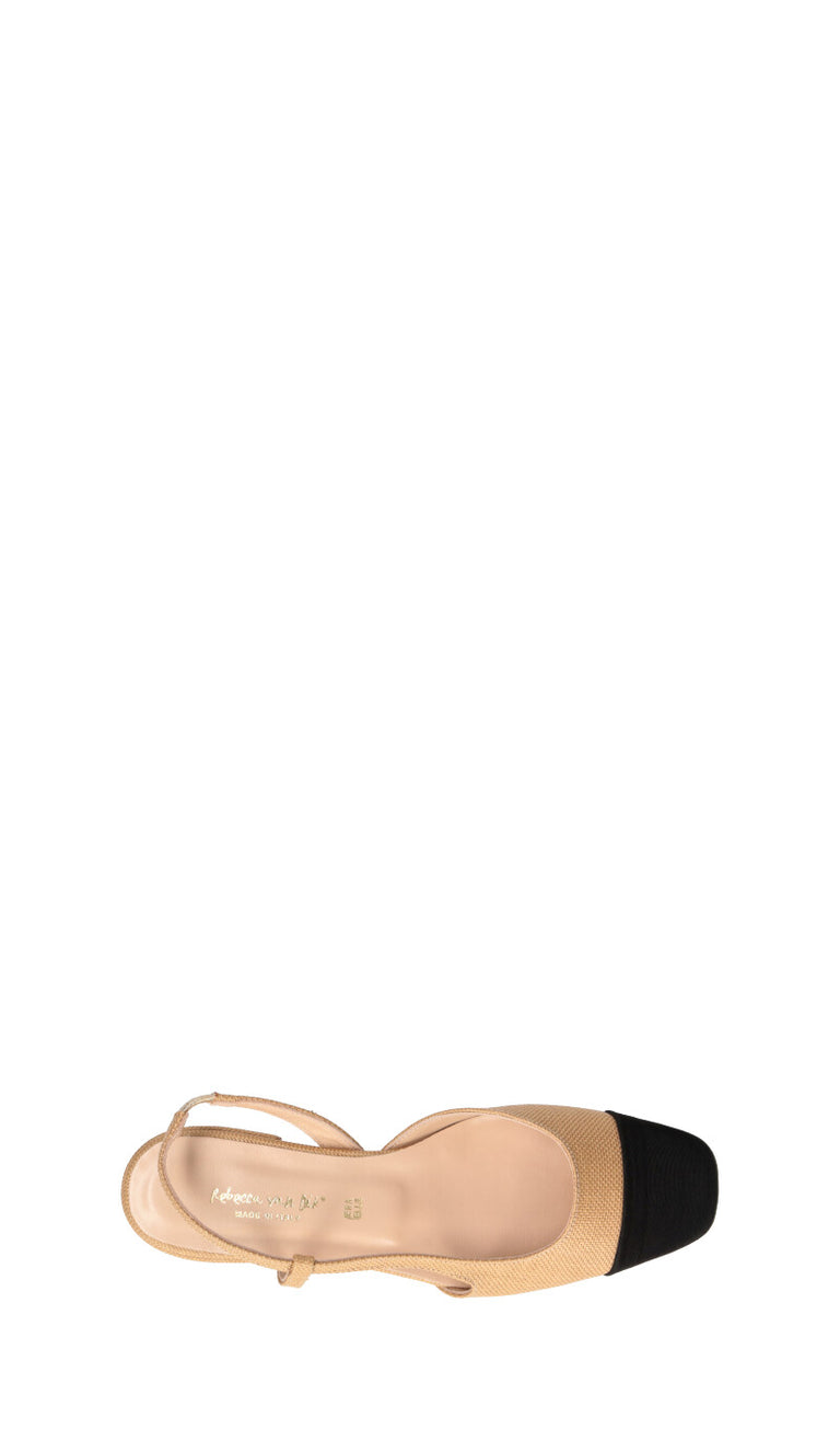 REBECCA VAN DIK Slingback donna beige/nera