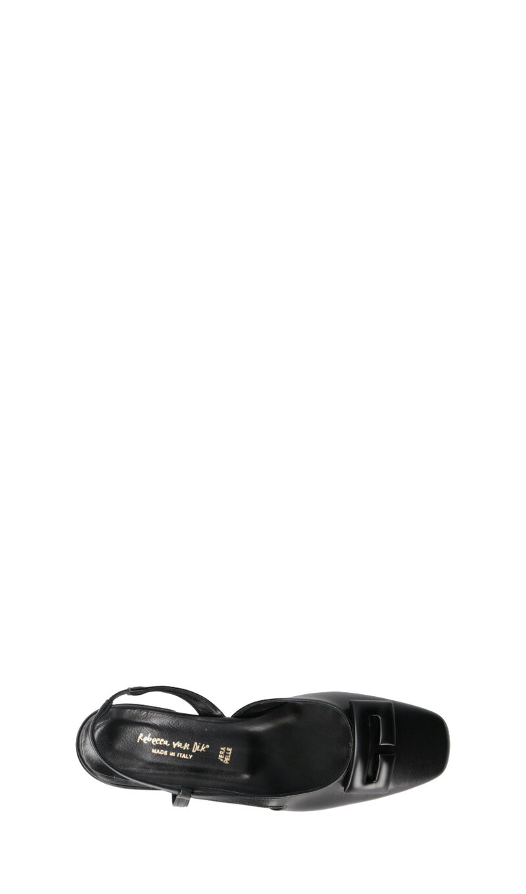 REBECCA VAN DIK Slingback donna nera